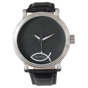 Ichtys Christlich Fish Symbol Inspirationsgesche Armbanduhr