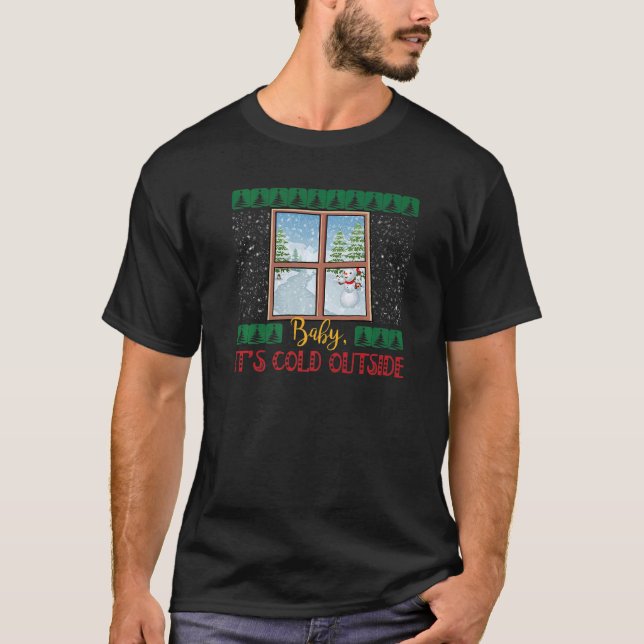 Icicle Snowman X Mas Christmas Baby It's Cold Outs T-Shirt (Vorderseite)