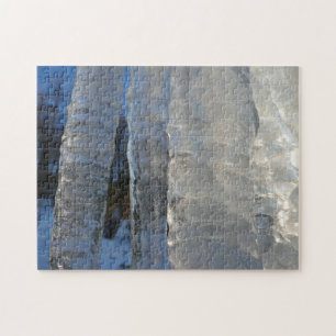 Icicles Abstrakt Blue Winter Fotografy Puzzle