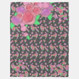 Icing auf dem Kuchen rosa Rose drucken Blumenmuste Fleecedecke