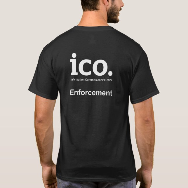 ICO Informations-Beauftragter Enforcement Parody T-Shirt (Rückseite)