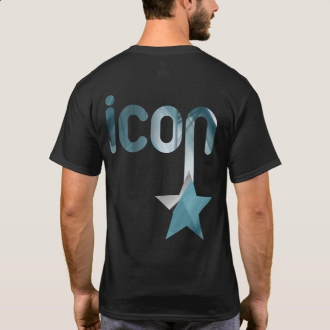 ICON Back Print T - Shirt Trend Abstrakt Blue Ocea (Von Creator hochgeladen)