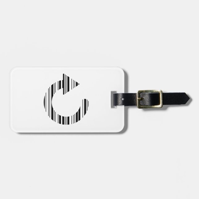 ICON-BAR-CODE-Computerkennzeichen Gepäckanhänger (Vorderseite horizontal)