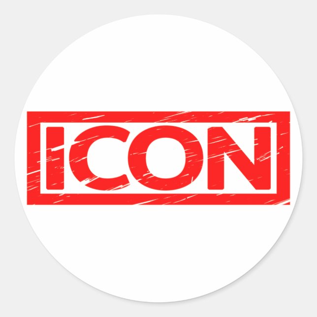 Icon-Briefmarke Runder Aufkleber (Vorderseite)