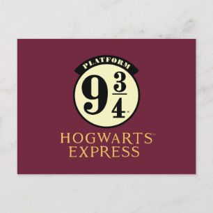Icon des HOGWARTS™-Express auf Bahnsteig 9 3/4 Einladungspostkarte