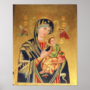 ICON - Jungfrau und Baby Jesus und Engel POSTER