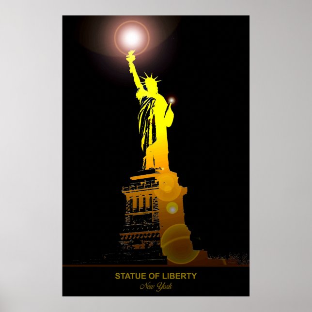 Icon of Freedom: Statue of Liberty Travel Poster (Vorne)