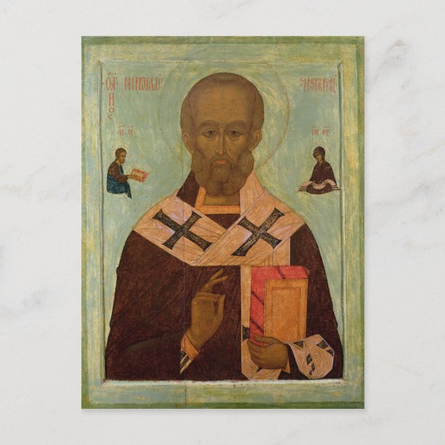 Icon of St. Nicholas Postkarte (Vorderseite)