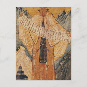 Icon of St. Sabas of Jerusalem, 1572 Postkarte