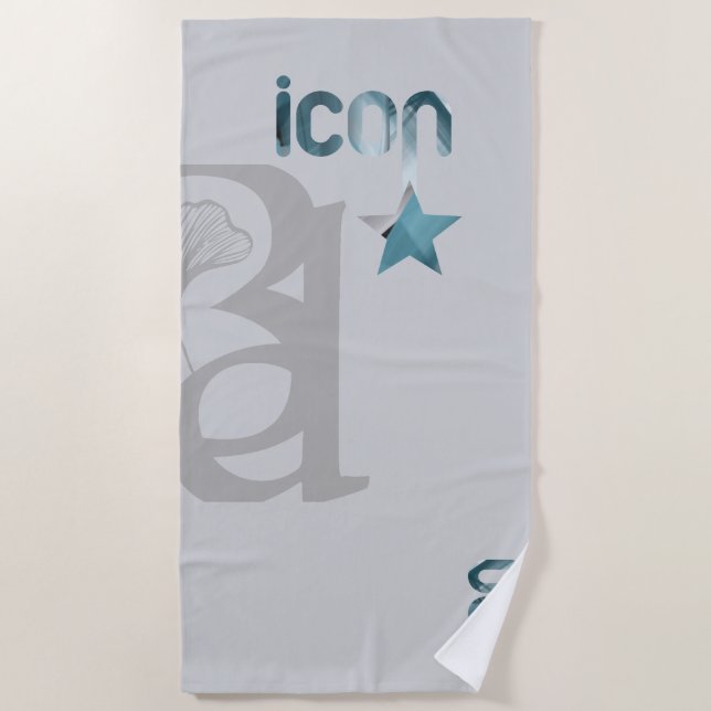 ICON Strandhandtuch Abstrakter Trend Blue Ocean (Vorderseite)