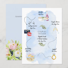 Icon Timeline, wie wir Bridal Couples Dusche trafe Einladung