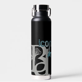 ICON Wasserflasche Trend Abstrakt Art Blue Ozean Trinkflasche