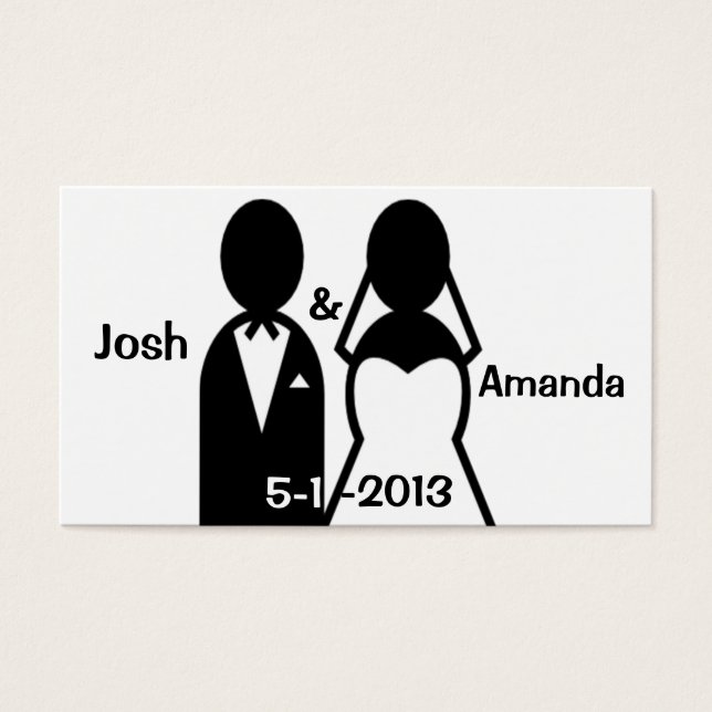 Icon Wedding Couple Danke-Card (Vorderseite)