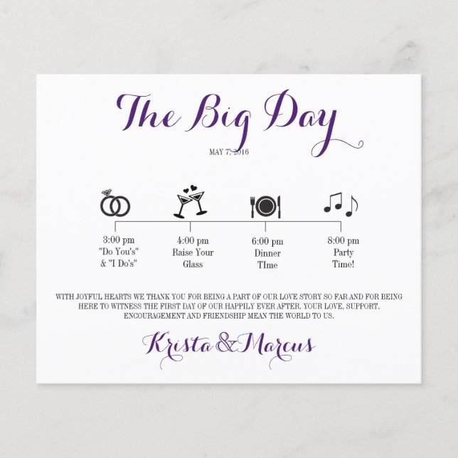 Icon Wedding Itinerary - Hochzeit in Urlaubsort (Vorderseite)