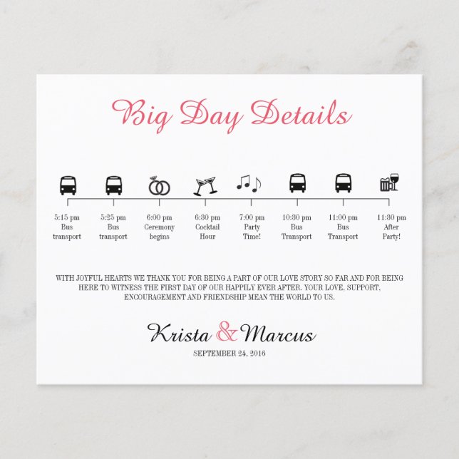 Icon Wedding Timeline Programm (Vorderseite)