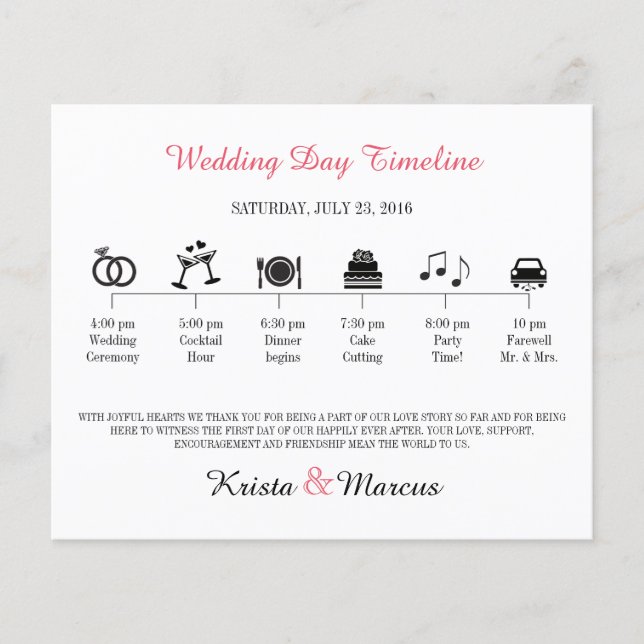 Icon Wedding Timeline Programm (Vorderseite)