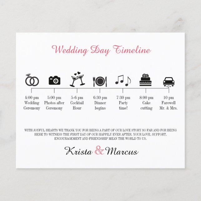 Icon Wedding Timeline Programm (Vorderseite)