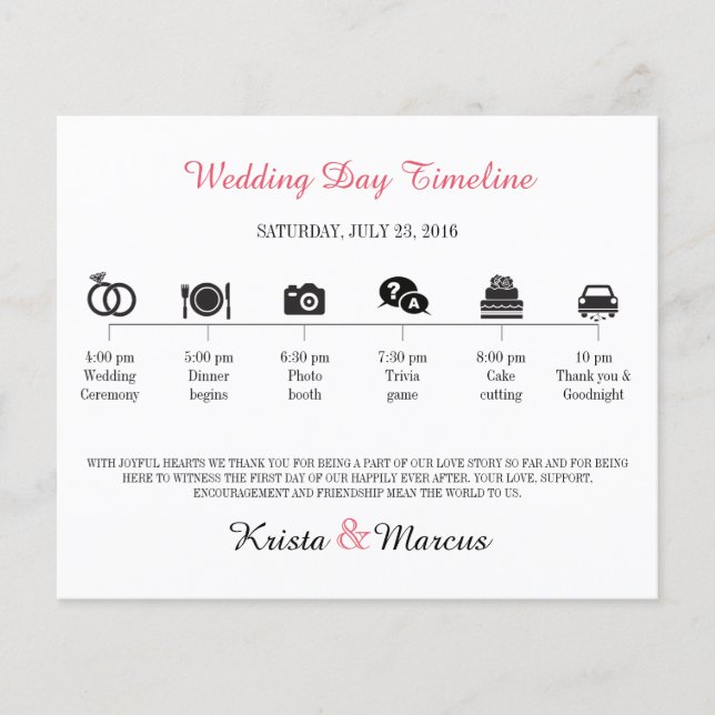 Icon Wedding Timeline Programm (Vorderseite)