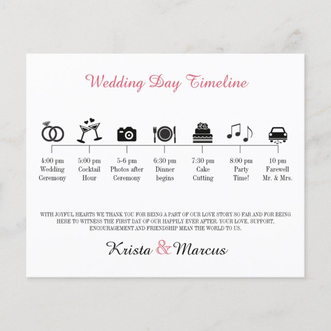 Icon Wedding Timeline Programm (Vorderseite)