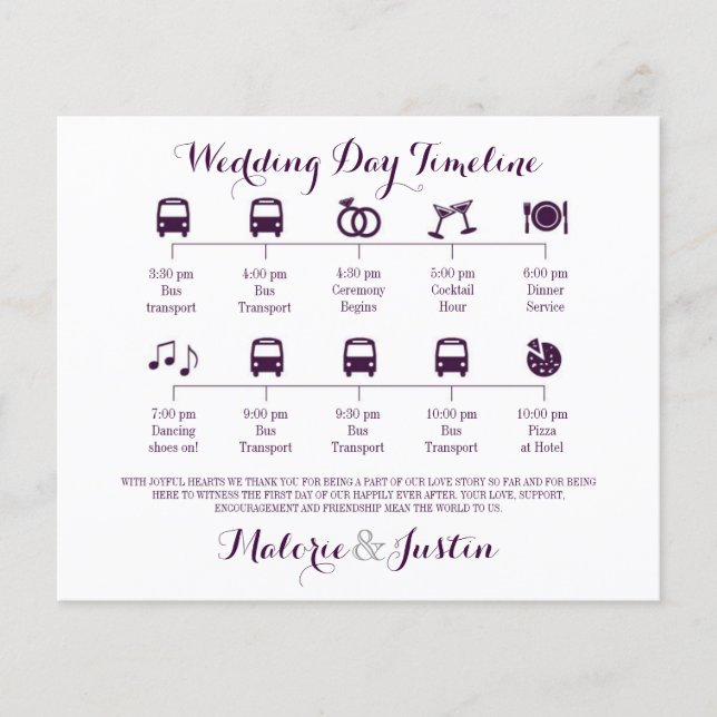 Icon Wedding Timeline Programm (Vorderseite)