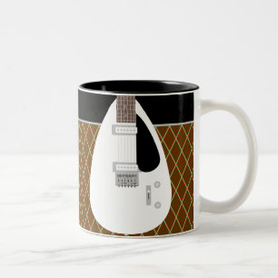 Iconic 60er Teardrop E-Gitarre Zweifarbige Tasse