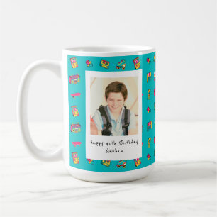 Iconic 90's 40. Geburtstagsgeschenk mit Foto Kaffeetasse