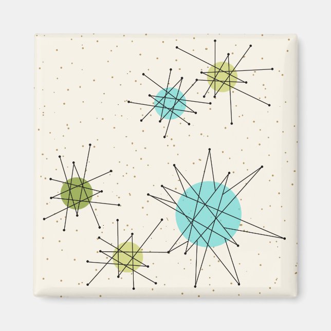 Iconic Atomic Sternexplosion Square Magnet (Vorne)