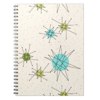 Iconic AtomSternexplosion-gewundenes Notizbuch
