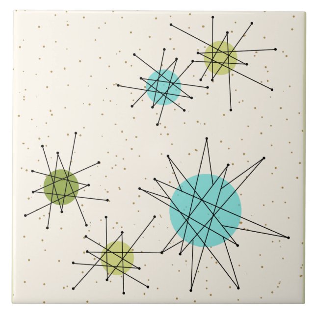 Iconic AtomSternexplosion-große Keramik-Fliese Fliese (Vorderseite)