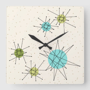 Iconic AtomSternexplosion-quadratische Wand-Uhr Quadratische Wanduhr