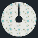 Iconic AtomSternexplosion-Weihnachtsbaum-Rock Polyester Weihnachtsbaumdecke<br><div class="desc">Dieses Iconic AtomSternexplosion-Weihnachtsbaum-Rockmuster kennzeichnet iconic AtomSternexplosionen. Das ist recht! Die alte Schule, cremefarbener Hintergrund mit Goldtupfen ist- der perfekte Hintergrund für den vibrierenden Türkis, den beruhigenden Sellerie und farbigen die Kreise des kitschy Birnengrüns. Die Stellen der Farbe werden sporadisch in verschiedene Größen mit der Bedeckung der schwarzen v-förmigen Linien, um...</div>