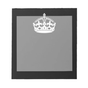 Iconic Behielt Calm Crown auf Black Notizblock