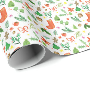 Iconic Christmas Favorite Things Gift Wrap Geschenkpapier
