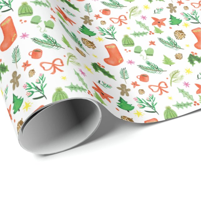 Iconic Christmas Favorite Things Gift Wrap Geschenkpapier (Rolleneckpunkt)