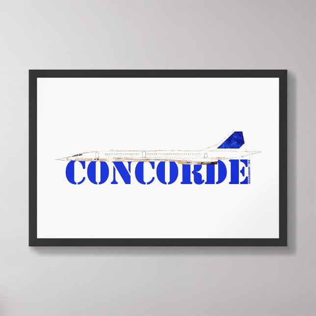 Iconic Concorde Jet mit fett blauer Typografie Fotodruck (Von Creator hochgeladen)