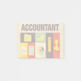 Iconic-Design des beruflichen Buchhalters Post-it Klebezettel