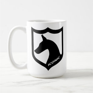 Iconic Dobermans Logo-Aufkleber Kaffeetasse