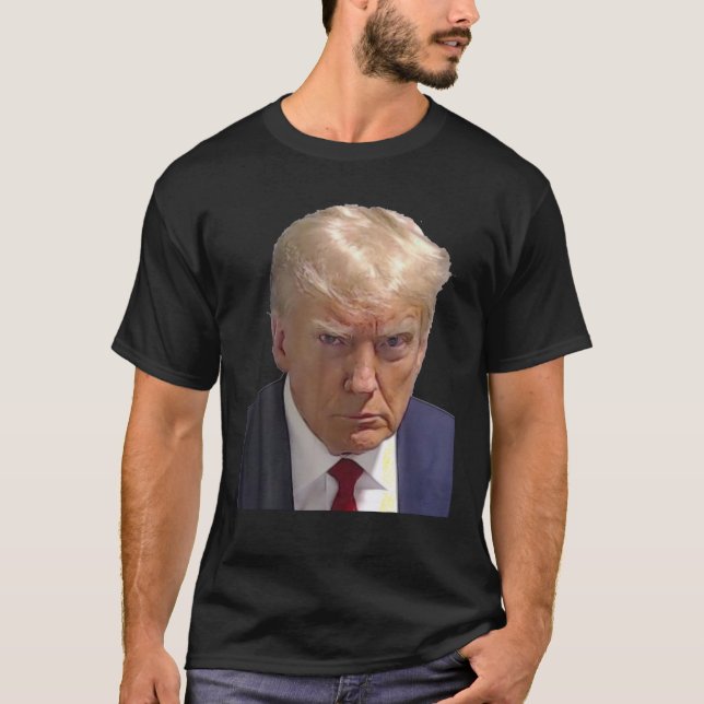 Iconic Donald J Trump Mugshot Fulton Landkreis Geo T-Shirt (Vorderseite)