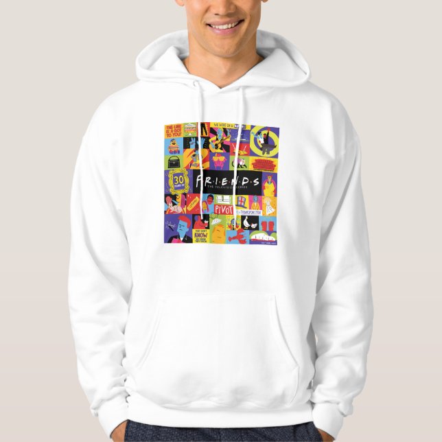 Iconic FRIENDS™-Muster Hoodie (Vorderseite)