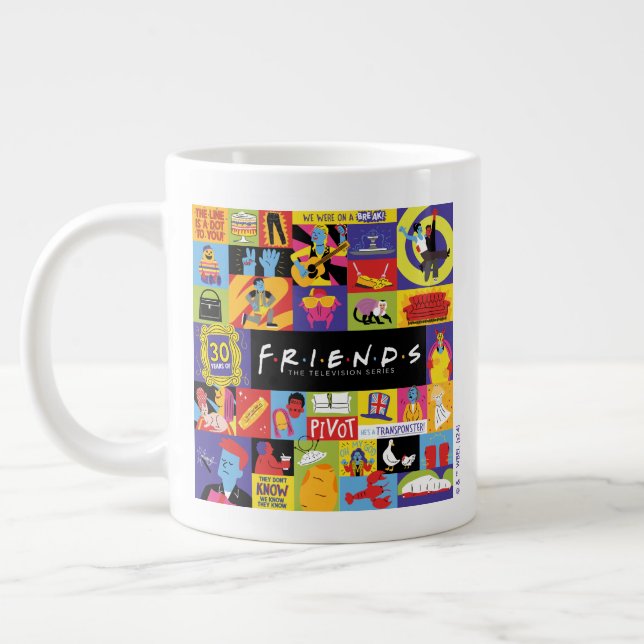 Iconic FRIENDS™-Muster Jumbo-Tasse (Links)