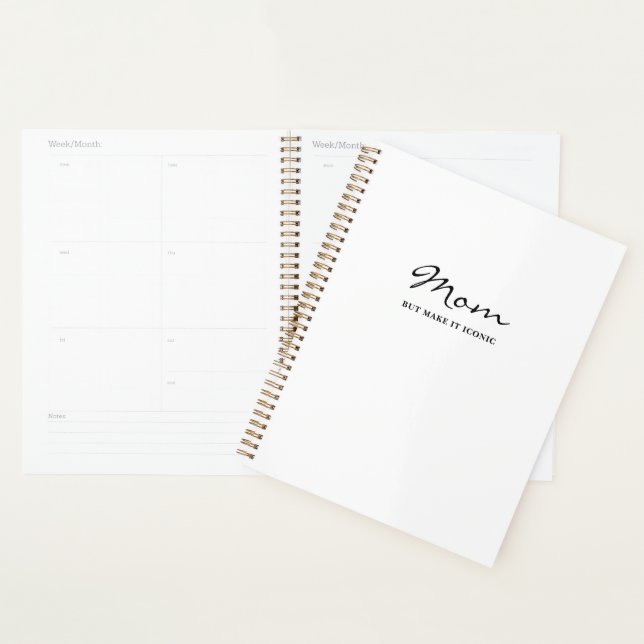 Iconic Fun Witty Cool Mom Minimalist Planner Planer (Anzeige)
