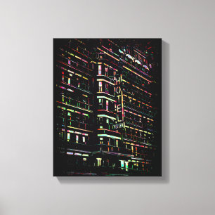 Iconic Hotel Chelsea New York Box Leinwand