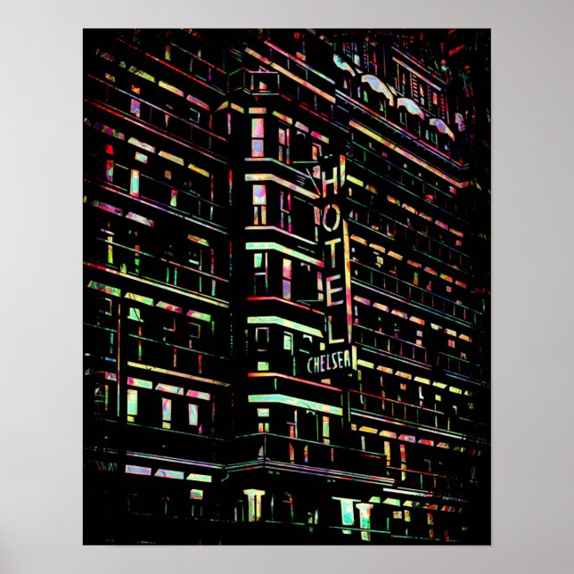Iconic Hotel Chelsea New York Poster (Vorne)
