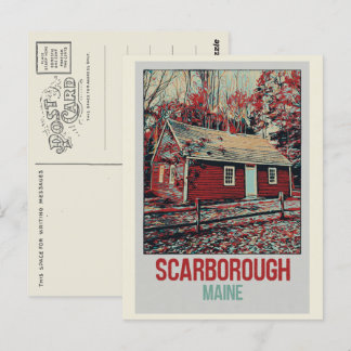 Iconic House in wood Scarborough Maine USA Postkarte