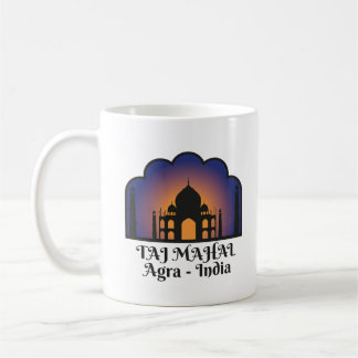 Iconic Indian Landmark Taj Mahal Silhouette Kaffeetasse