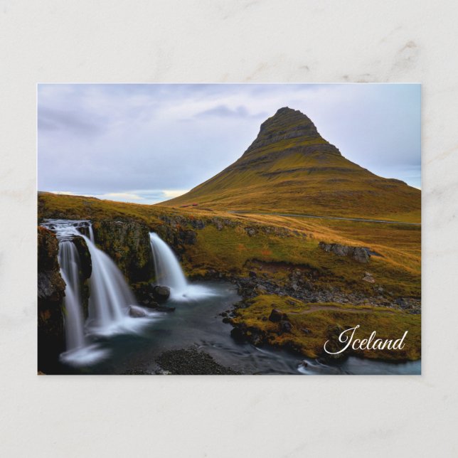 Iconic Kirkjufell Island Souvenir Postcard Postkarte (Vorderseite)