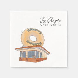 Iconic Los Angeles Watercolor Serviette