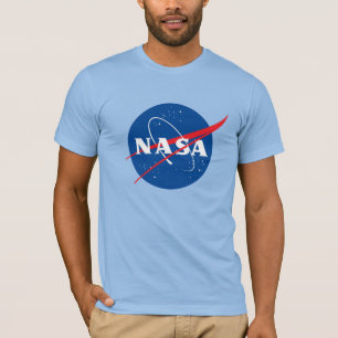 Iconic NASA Angepasst Cotton T - Shirt (Blau)