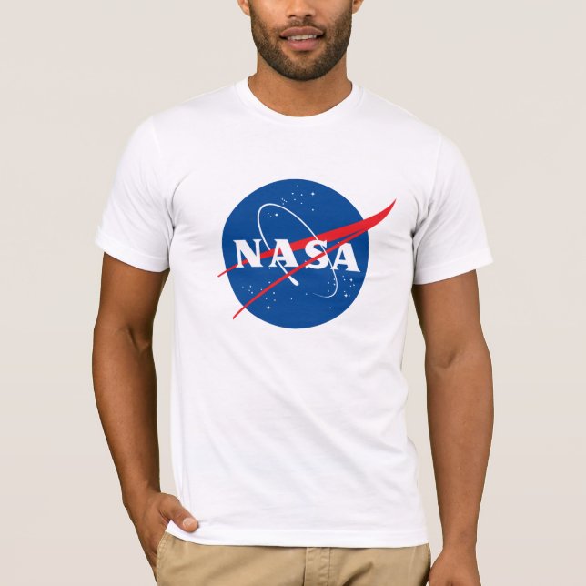 Iconic NASA Angepasst Cotton T - Shirt (Rocket Whi (Vorderseite)