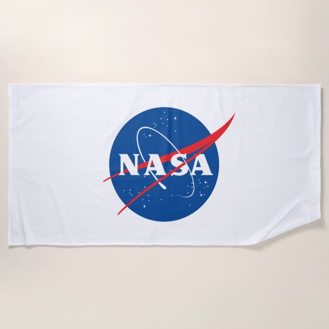 Iconic NASA Beach Handtuch (Raketenweiß) (Vorderseite)